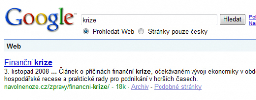 Výsledek vyhledávání na slovo krize z 11. 4. 2009
